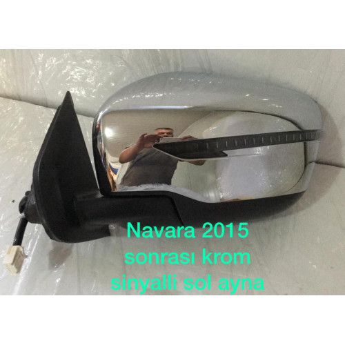 NAVARA 2015 SONRASI KROM SİNYALLİ SOL AYNA